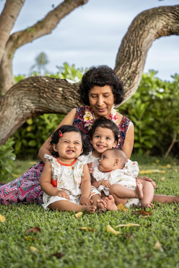 Eranjanie Somaweera of Cypress, Ca. Celebrated Her 70th Birthday in Hawaii with grandkids Ishara, Cosmos and Susanna (Eranjanie is the wife of late Bandula Somaweera and Mom of Dilshan and Charlini)