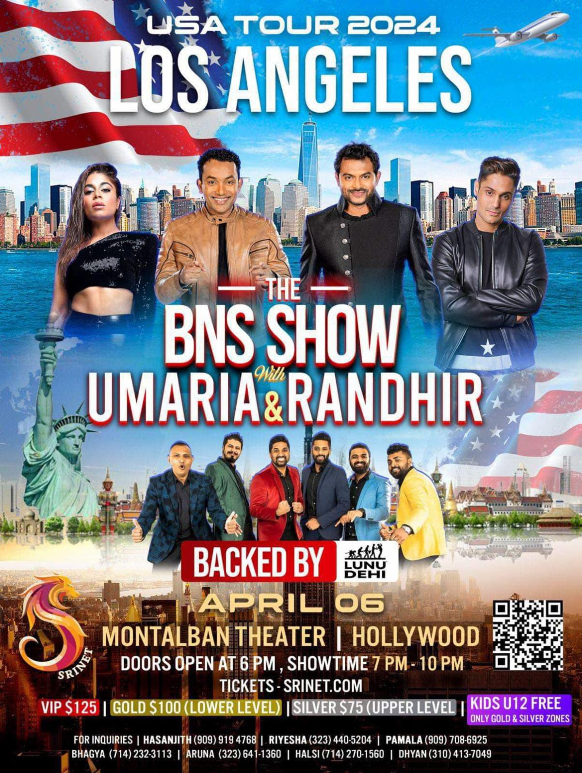 The BNS Show with Umaria and Randhir - USA Tour 2024 in Los Angeles Click on link below to purchase tickets srinet.com