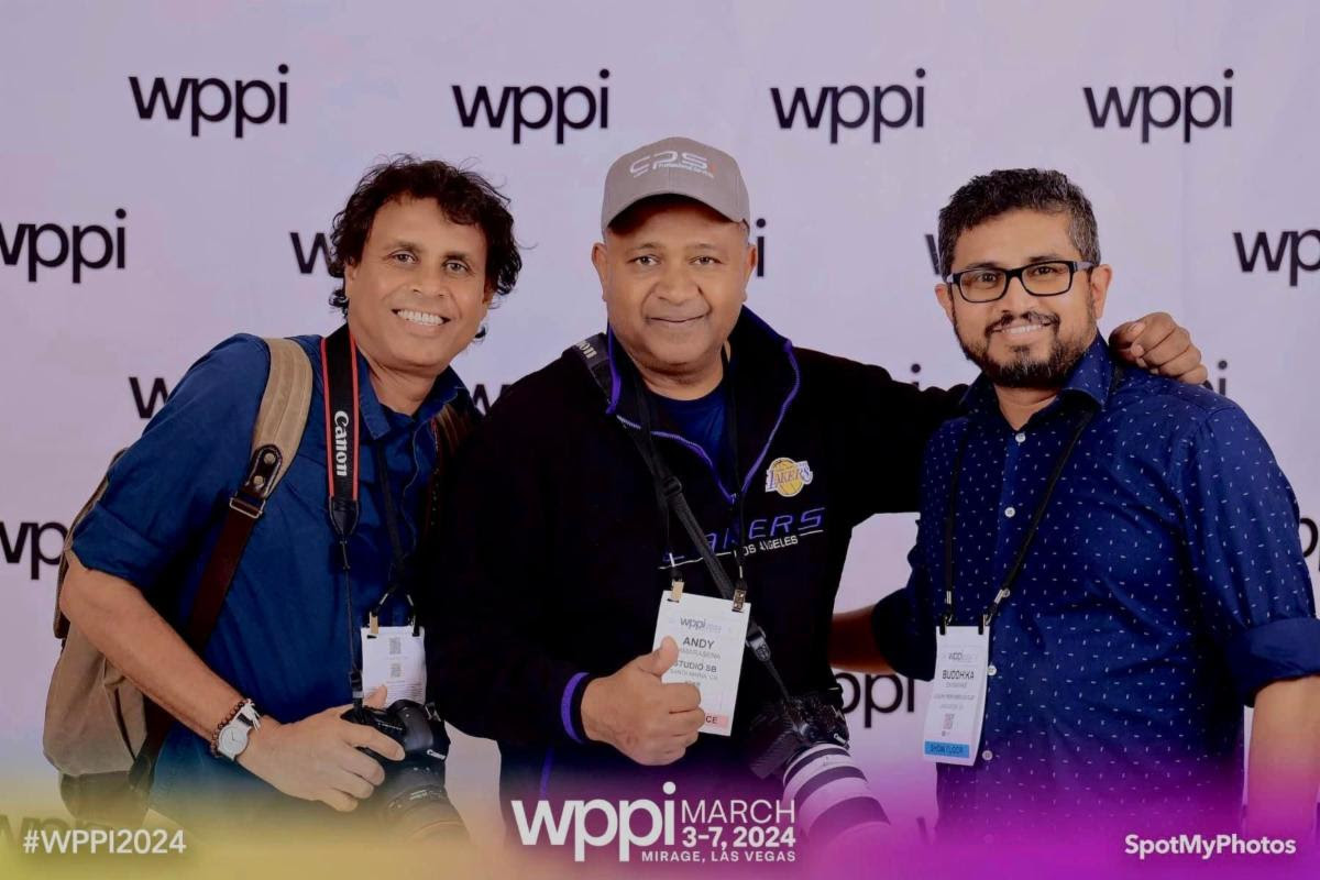 Top Sri Lankan Photographers at the WPPI

Photographers Convention

at "The Mirage" in Las Vegas, Nevada

Moran Perera, Andy Samarasena and Buddhika Ekanayake
