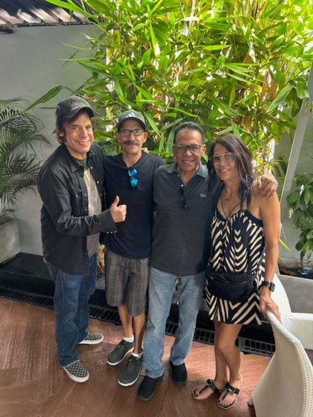 Visiting Sri Lanka to bury their Mom's Ashes in Kanatte were Judy and Chandran Rutnam's children, James and Daniel Rutnam and Evelyn Bey of Los Angeles, Ca. 