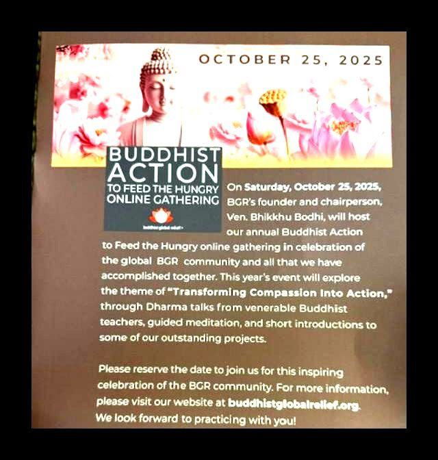Buddhist Action To Feed the Hungry (Please click on link www.buddhistglobalrelief.org