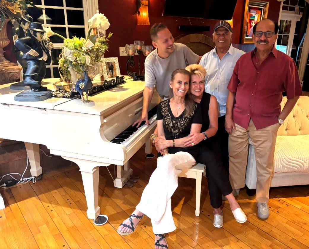 Romanian, Andre Bidi Pianist Extraordinaire on the "Island Princess" - visited friends Fay and Terry Herft - Gina and Jayam in Palos Verdes, Ca.