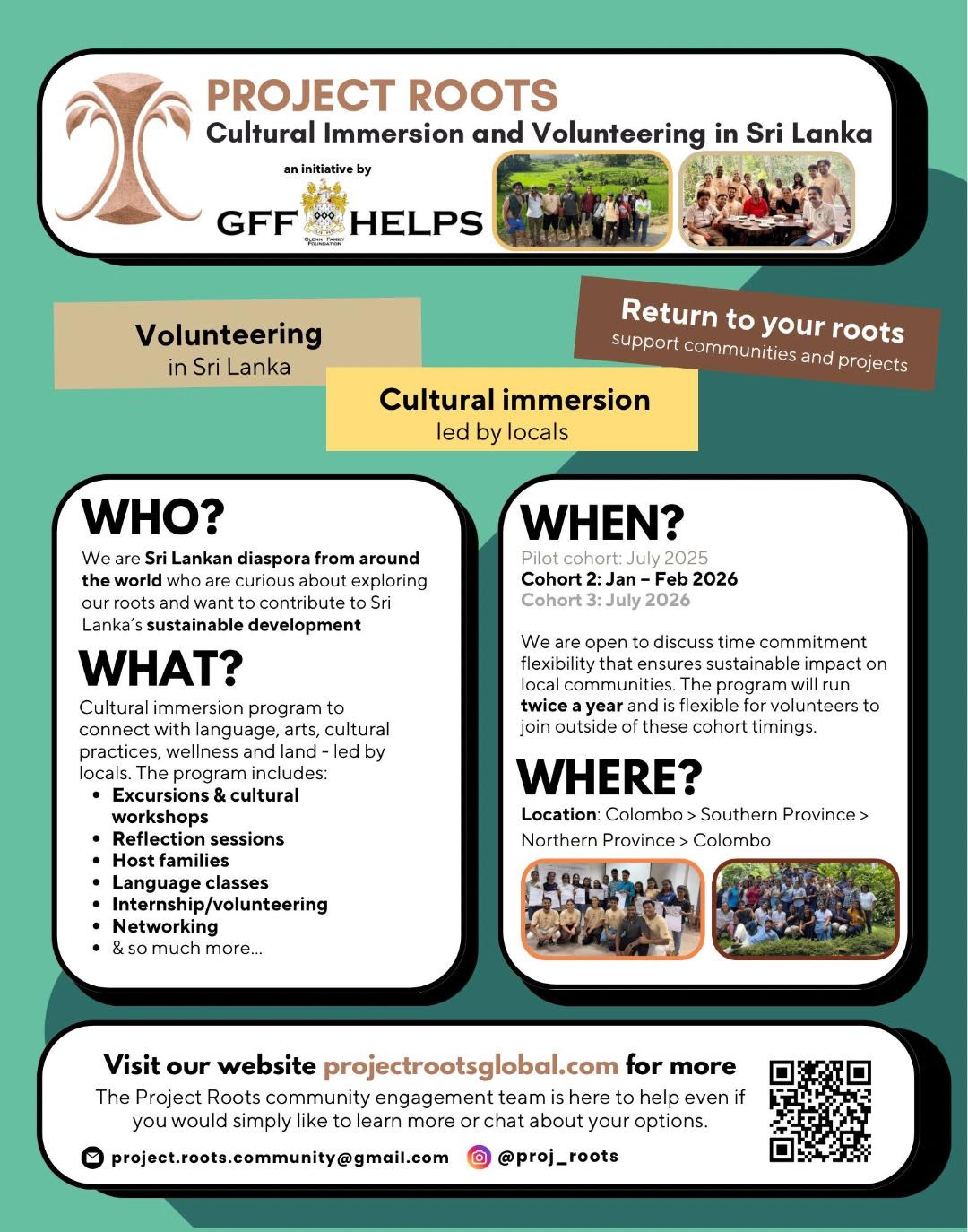 "Project Roots" www.projectrootsglobal.com