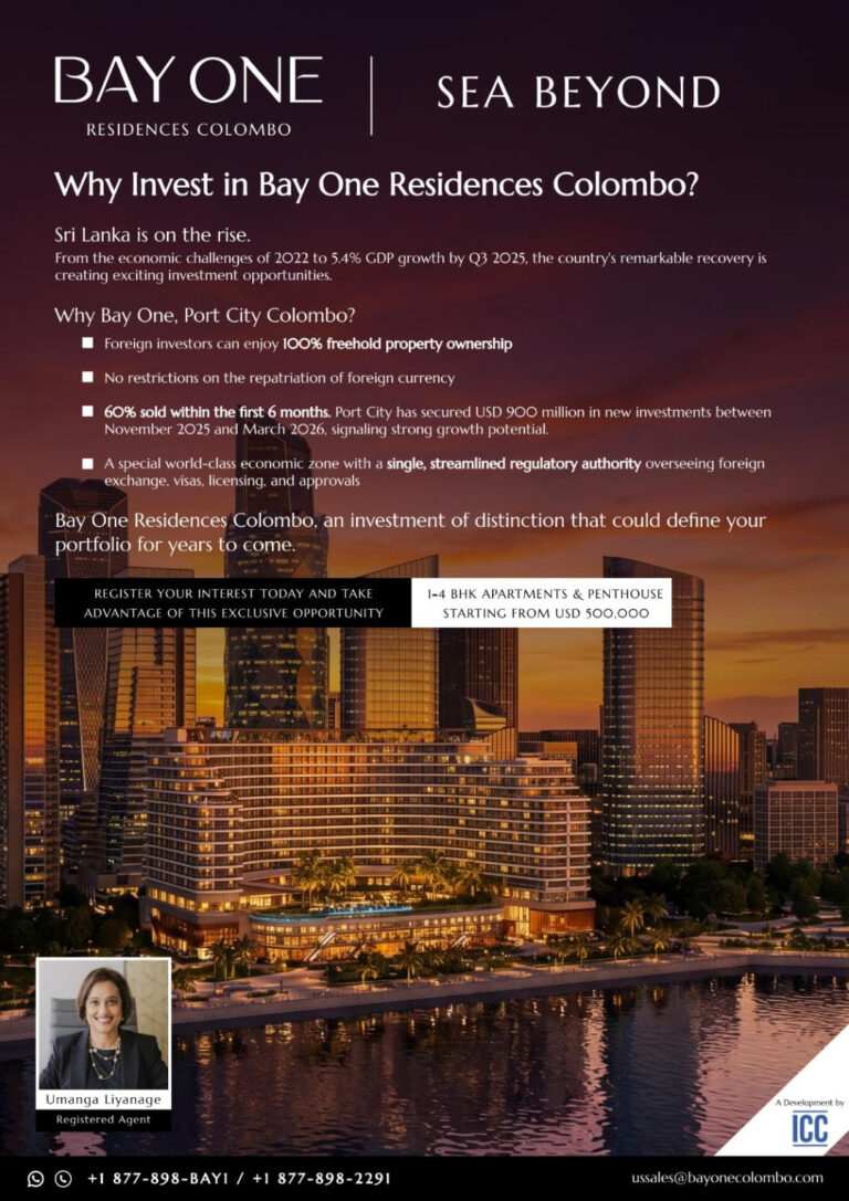 BAY ONE RESIDENCES – COLOMBO﻿ ﻿SEA BEYOND  “Discover Bay One Residences Colombo”